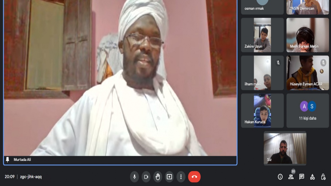  Sudanlı Dr. Murtaza ALİ Hocamızla Birlikte Her Hafta Sohbet Ediyoruz